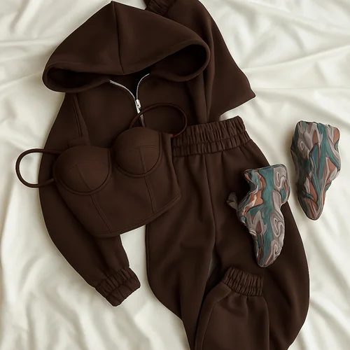 ست سویشرت نیم تنه با جاگر | ۳۹۶