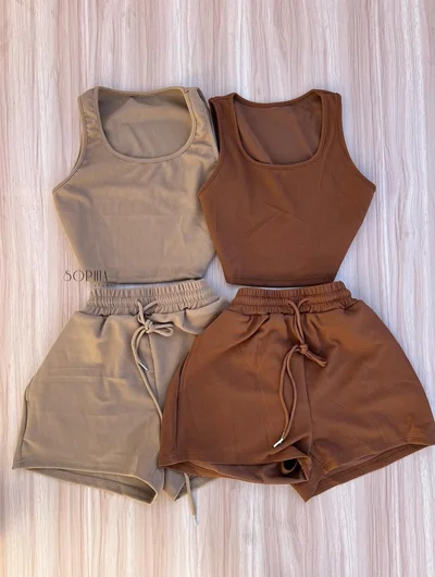 ست کراپ با شلوارک | ۱۹۵